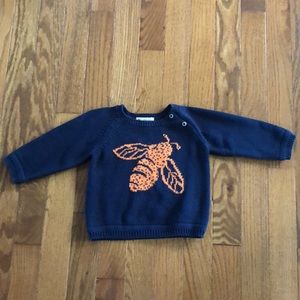 Burt’s Bees Baby navy blue sweater w/ orange bee